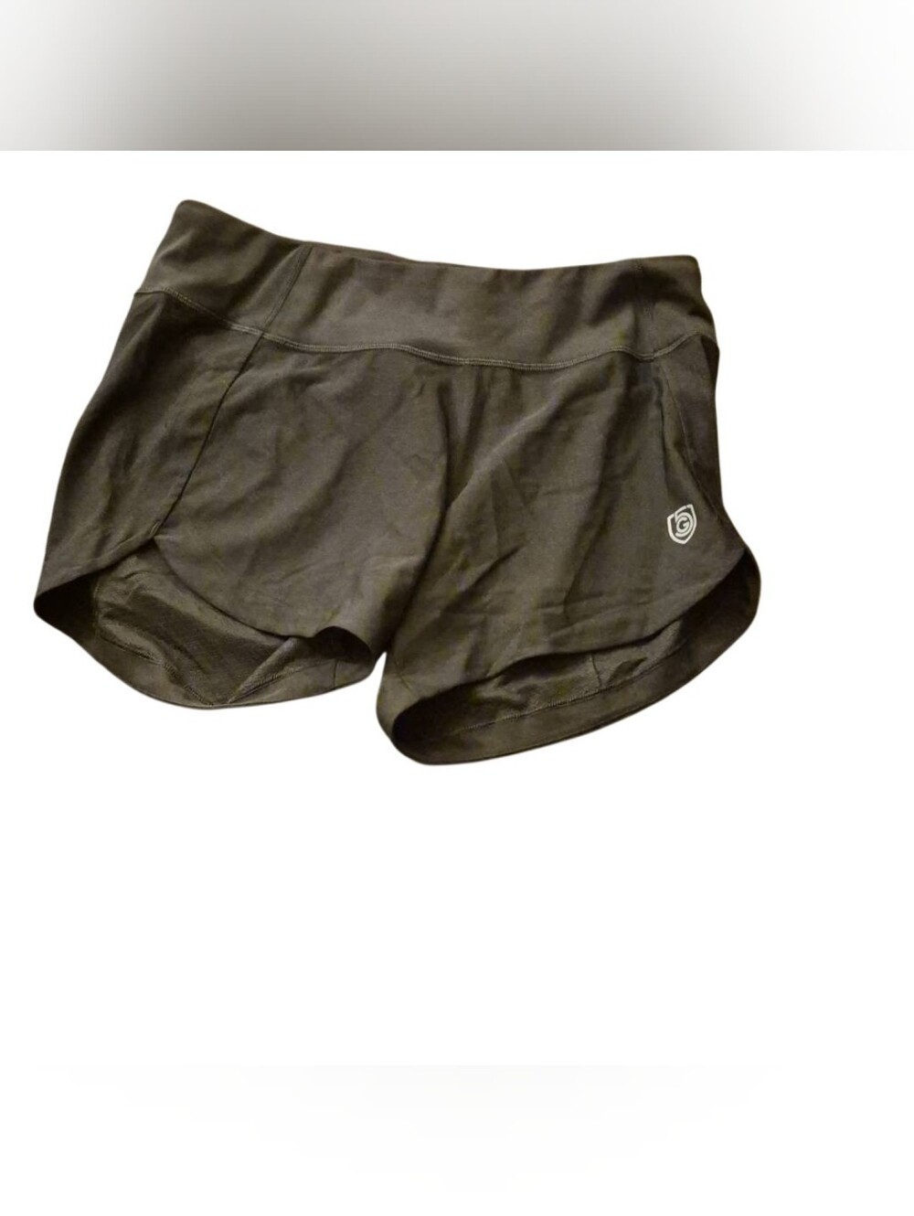 (443)High-Waist Women's Athletic Shorts — Black - Picture 5 of 8